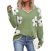 Arolina Oversized Sweaters for Women 2025 Casual Loose Long Sleeve V Neck Knitted Pullover Tops Fall Outfits Clothes