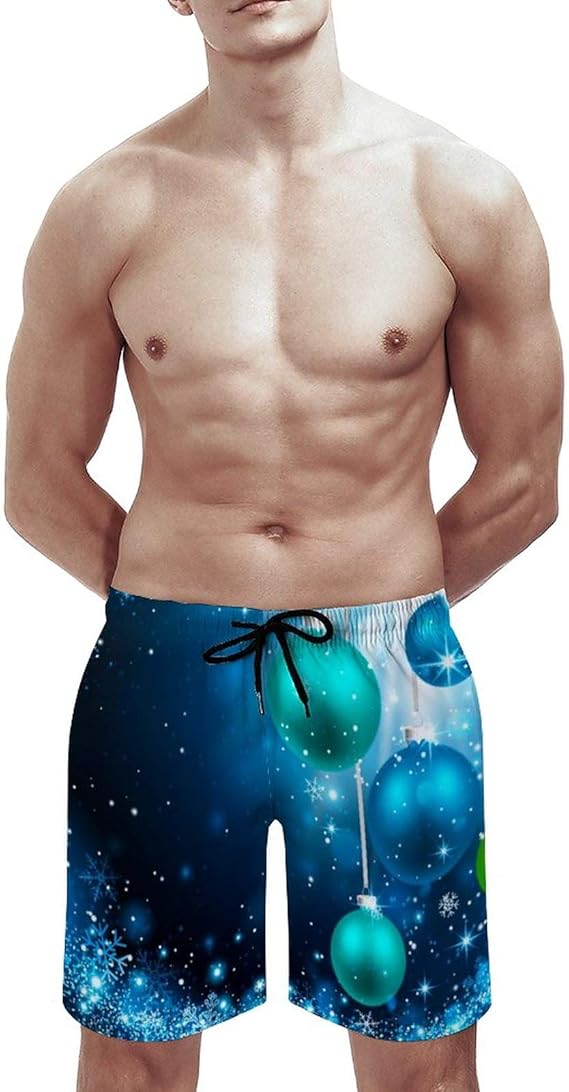 Amazon メンズ 水着 クリスマスの装飾ボール おしゃれ サーフトランクス 水泳パンツ ハーフパンツ Swim Trunks 水陸両用 旅行 春夏秋 ポケット付きショーツ S 2xl 男性用水着 ショートパンツ 通販