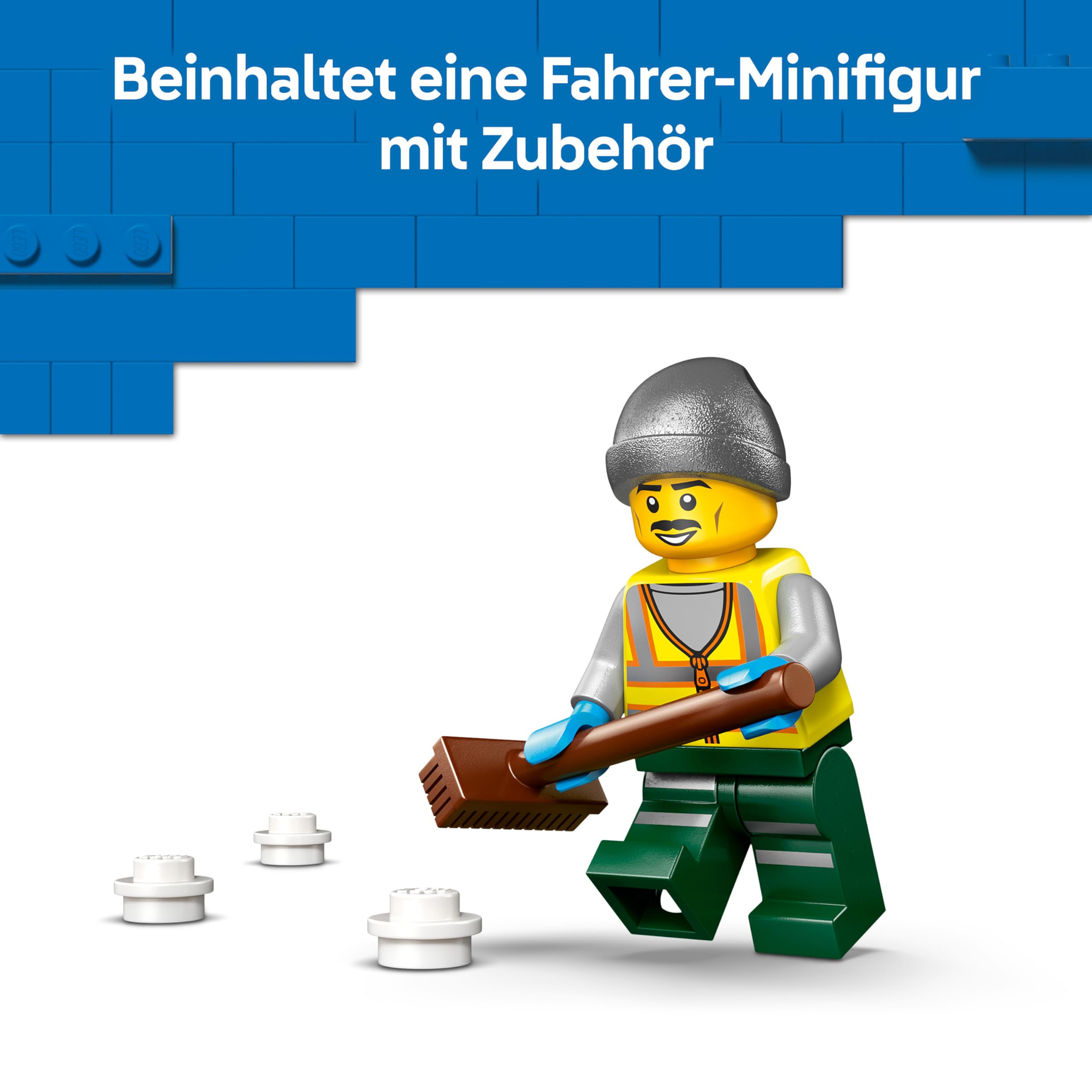 LEGO City Schneepflug - Spielzeug Set mit Minifigur, Werkzeugen und Streufunktion - Geburtstagsgeschenk für Jungen ab 6 Jahren und Technikfans - 60490 7