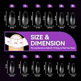Gelike EC Medium Almond Nail Tips 120pcs 12 Sizes for DIY Salon Practice view 2