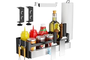 JBBTOOL Blackstone Caddy, Grill Griddle Caddy for Blackstone 28"/36" Griddles, Blackstone Griddle Caddy, BBQ Blackstone Accessories Caddy with Paper Towel Holder & Strong Magnetic Tool Holder & Spatula Holder