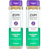 Zum Body Soap - Lavender Mint, 16 fl oz (2 Pack) | Cleanses and refreshes skin daily with a plant-based, essential oil-infused body wash