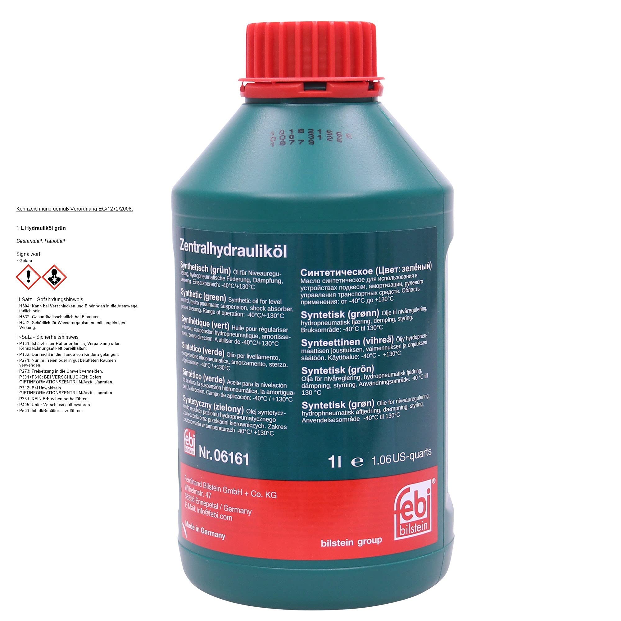 febi bilstein 06161 Hydraulic Fluid for hydraulic central, power steer.+ level control system, pack of one