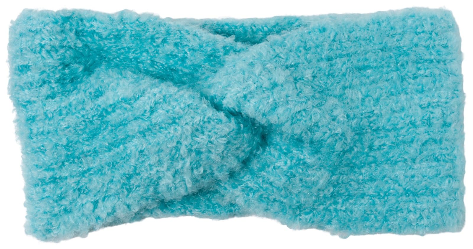 styleBREAKER Women's Knitted Headband with Rib Knit Pattern and Twist Knot, Warm Winter Hairband Boucle Look, Headband 04026063, Colour:Turquoise