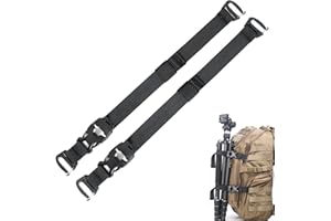 MOLLE Tactical Straps for Backpack - Adjustable 7.5-22 inch Compression Tie Down Straps for Gear, Rucksack, Tripod and Sleepi