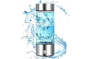 PAYMENT TREE Hydrogen Water Bottle, Portable Recheargable Ionized Water Generator, Oxygenated Glass Water Hydrogenator Device, Water Purifier for Office, Travel, Sport, Daily Drinking, Great Gift