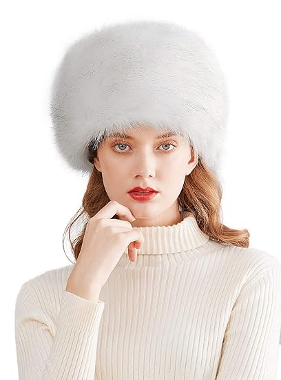 White cossack hat Clearance
