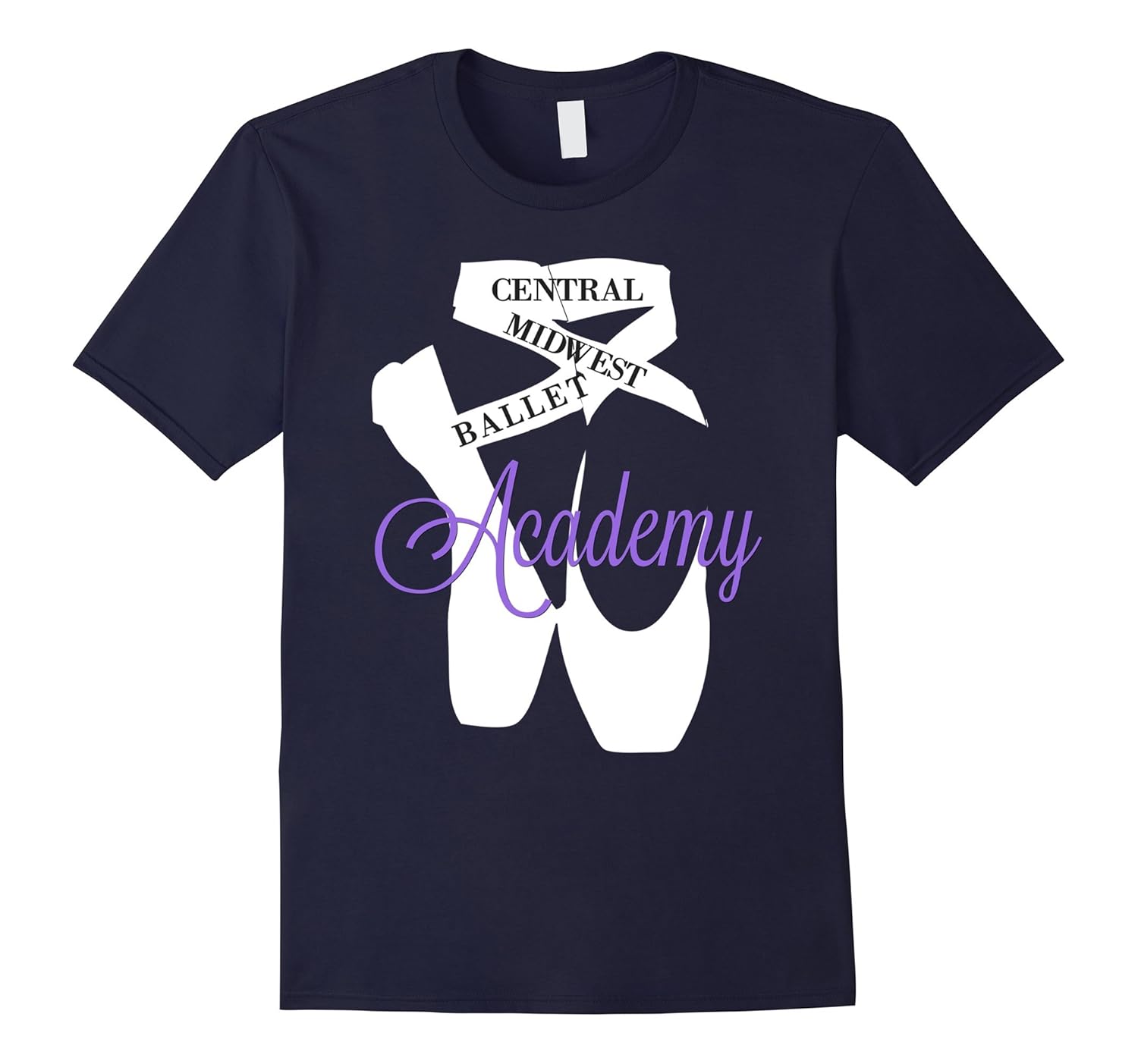 Central Midwest Ballet Academy Pointe Shoes Dance T-shirt-Rose