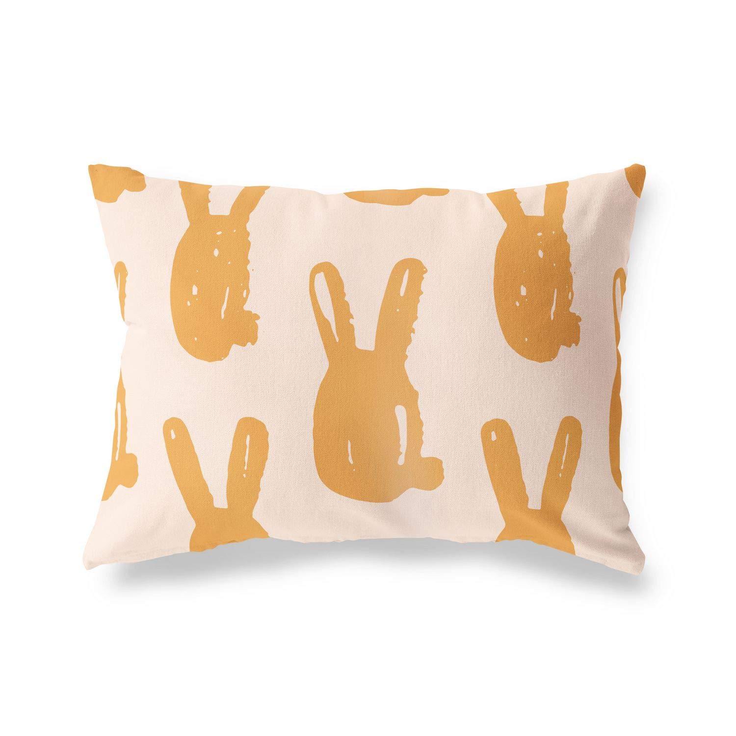 BonaMaison Decorative Cushion Cover, Orange-Off White Throw Pillow Covers, Home Decorative Pillowcases for Livingroom, Sofa, Bedroom, Size: 45X60 Cm - Designed and Manufactured in Turkey