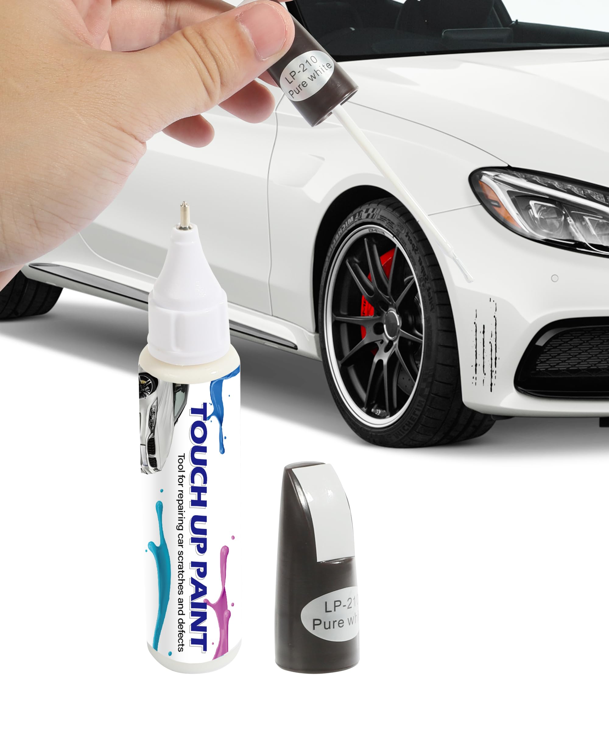 Photo 1 of  ** pack of***5***YAKEFLY Car Touch Up Fill Paint Pen,2-In-1 Automotive Touch up Paint,Easy & Quick Auto Car Paint Scratch Repair,Special-purpose Repair Paint Pen Car Touch Up Paint for Scratch Repair Various Cars (White)
