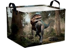 ASKETAM Cute 3D Dinosaur Kid Storage Basket Trendy Toy Box, Baby Laundry Hamper, & Clothes Organizer Fantastic Boy Gift & Nursery Bin for Modern Bedrooms (Tyrannosaurus Rex)