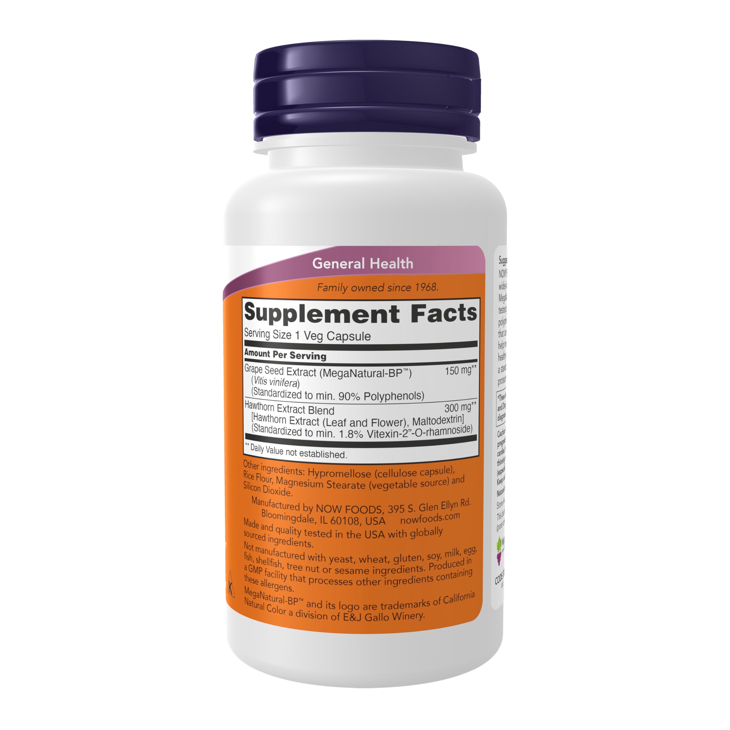 NOW Supplements, Blood Pressure Health with MegaNatural®-BP™, Cardiovascular Support*, 90 Veg Capsules