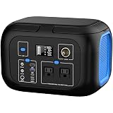 Portable Power Station 600W Power Bank 296Wh Solar Generator Lithium Battery Portable Generator Fast Charging with LED Light Battery Pack 9 Outputs Power Supply for Home Camping Emergency Backup