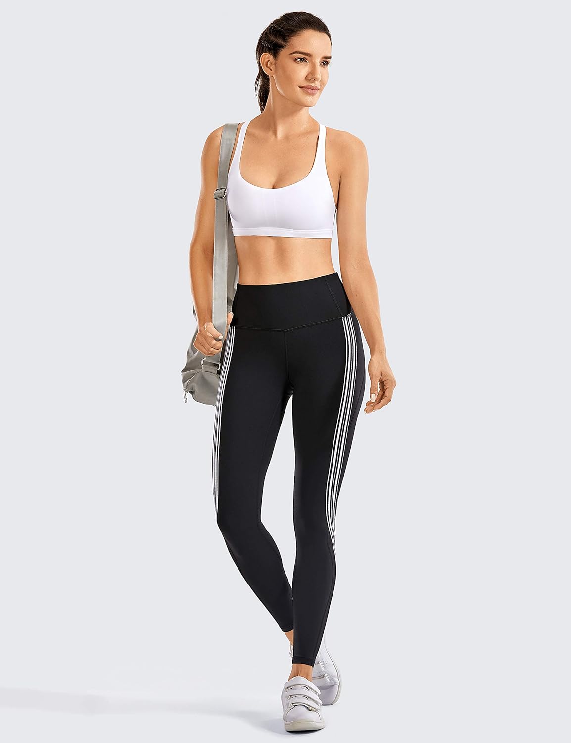 CRZ YOGA Strappy Sports Bras for Women Cross Back Sexy Padded Yoga Bra Tops Cute Activewear at  Women’s Clothing store