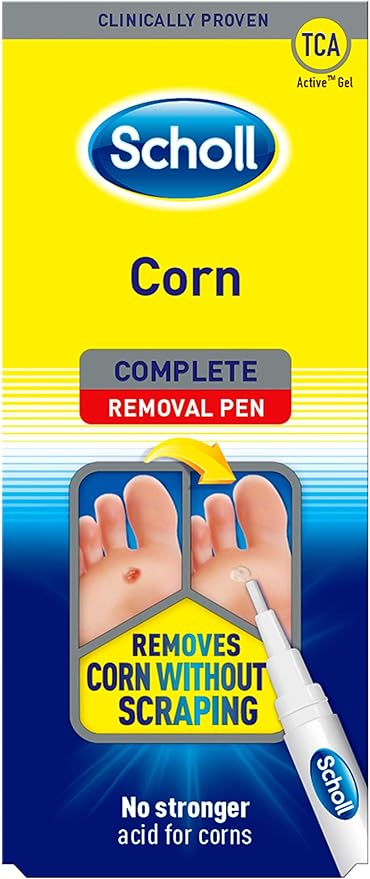 scraping corn off foot