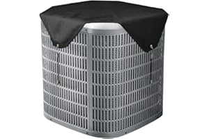 Qualward Air Conditioner Covers for Outside Units, AC Cover for Outdoor Central Unit Top Heavy Duty Water-Resistant Fits Up to 36 x 36 Inch, Black