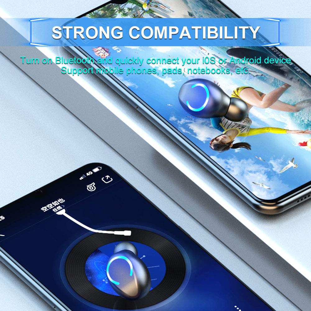 Cuffie Bluetooth 5.0 Impermeabili Boltune MINGRONG Cuffie Wireless F9 TWS  Giochi elettronici e accessori urban-earth.co.uk