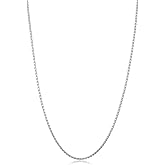 Kooljewelry 925 Sterling Silver Round Wheat Chain Necklace (1 mm, 1.5 mm, 2 mm or 2.6 mm) | Made in Italy