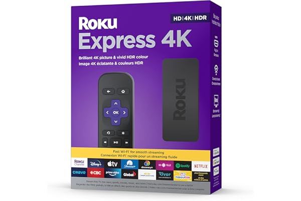 Roku Express 4K 2022 | Streaming Media Player HD/4K/HDR with Smooth Wireless Streaming and Roku Simple Remote with TV Controls, Includes Premium HDMI Cable, Black (Renewed)