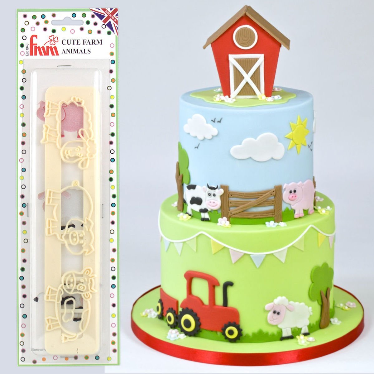 FMM Sugarcraft - Cute Farm Animal Cutters - Cake decoration icing cutter