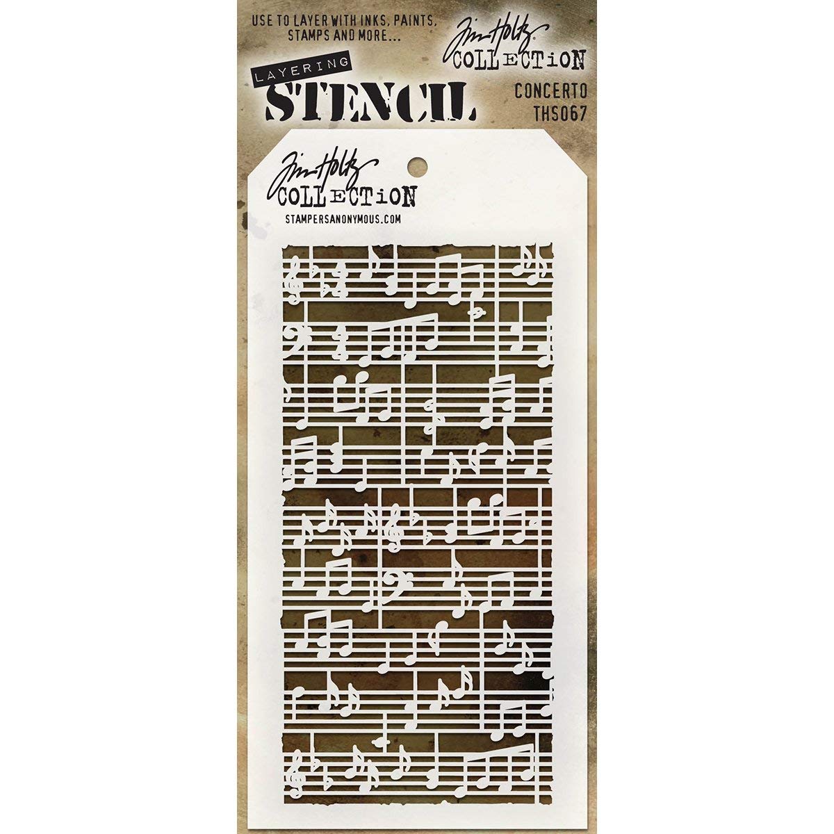 Stampers Anonymous THS067 Tim Holtz Layered Stencil, Multi-Colour, 4.125 x 8.5-Inch