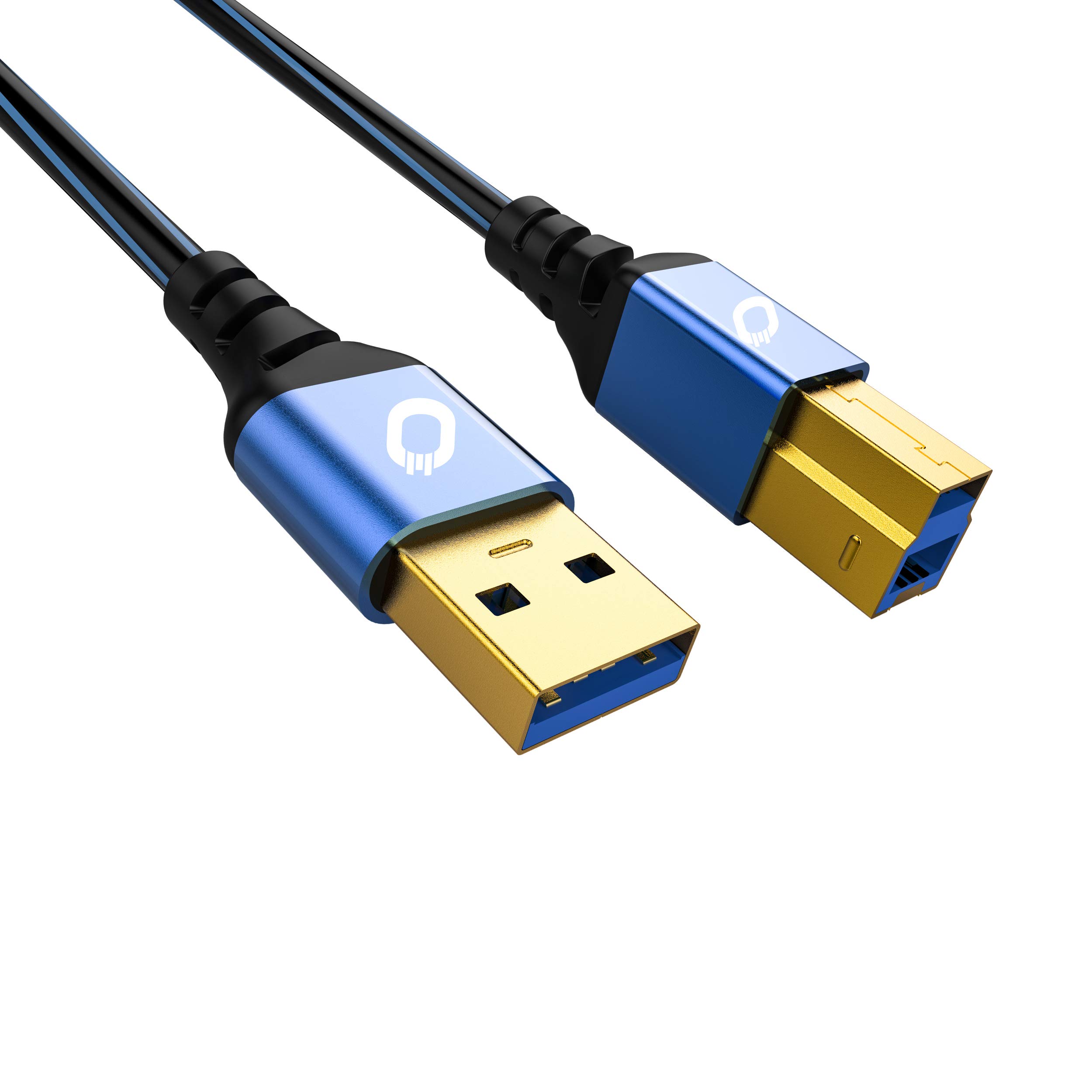Oehlbach USB Plus B3 - USB 3.0 - Printer Cable Audio Cable Type A to Type B - PVC Jacket - OFC, Blue/Black - 50 cm โ image 1