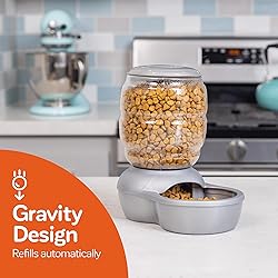 Petmate Replendish Gravity Feeder, 5 lb, Blue, Made