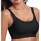 Padded Bra Comfortable Back Fat Smoothing Full Coverage Wireless Support Bra No Underwire Seamless Bralette