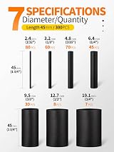 Eventronic 300 Pcs Heat Shrink Tubing 3:1 Adhesive Lined IP65 7 Sizes view 2
