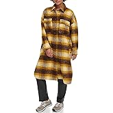 Levi's Women's Long Plaid Flannel Shirt Jacket