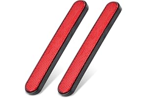 Tibapla 2Pcs Motorcycle Safety Reflector, 14cm Self-Adhesive Car Reflector Sticker, Universal Safety Warning Reflective Stick