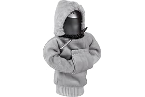 ZHSMS Gear Shift Hoodie, Universal Car Gear Shift Knob Cover, Funny Sweater Shifter Hoodie, 4.7 Inch Gear Stick Hoodie Protector Decoration(Grey)