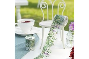 Floral Vine Stickers,Floral Washi Tape Vine Glitter Stickers for Scrapbooking,Decorative Sticker for Craft Scrapbooks, Journa