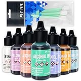 Alcohol Ink Set 7 Bottle Collection of Ranger Tim Holtz Alcohol Inks for Paper, Resin Epoxy Tinting, Petri Dish Making, 15ml/