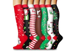 CTHH 5/7 Pairs Compression Socks for Women & Men Circulation - Best Support for Running Athletics Nursing Travel