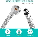 XIFIRY Pack of 2 Kitchen Basin Monobloc Mixer Tap Connectors 600mm view 3