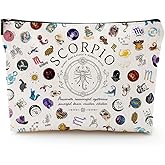 XYZONE Scorpio Gifts for Women, Scorpio Zodiac Cosmetics Bag, Travel Makeup Bags, Scorpio Birthday Gifts for Women & Astrology Lovers