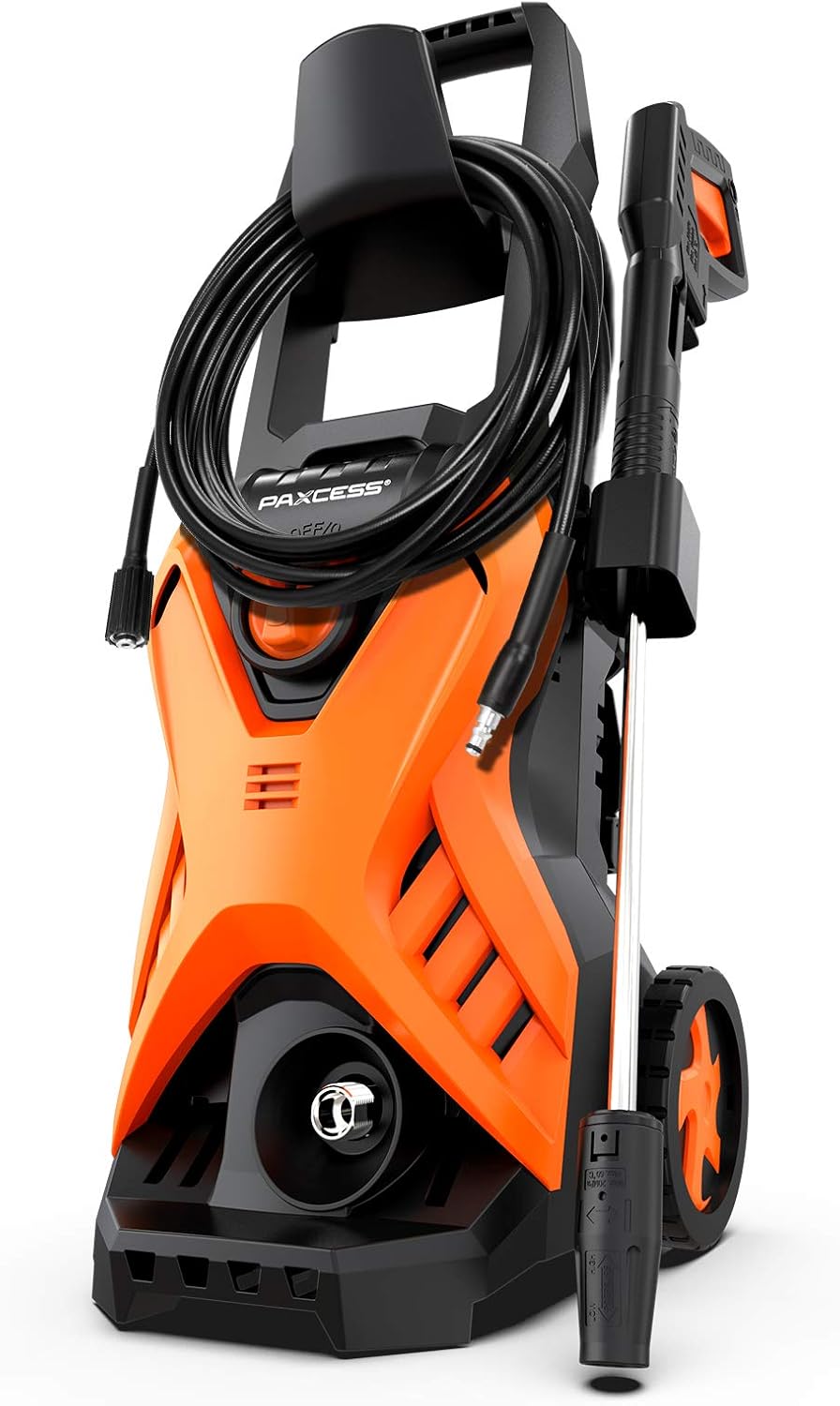 Paxcess Electric Pressure Power Washer 2300 PSI 1.6 GPM Portable Car Washer with Adjustable Spray Nozzle, Foam Cannon, IPX5 Car Washer Cleaner for Home/Car/Driveway/Patio Furniture