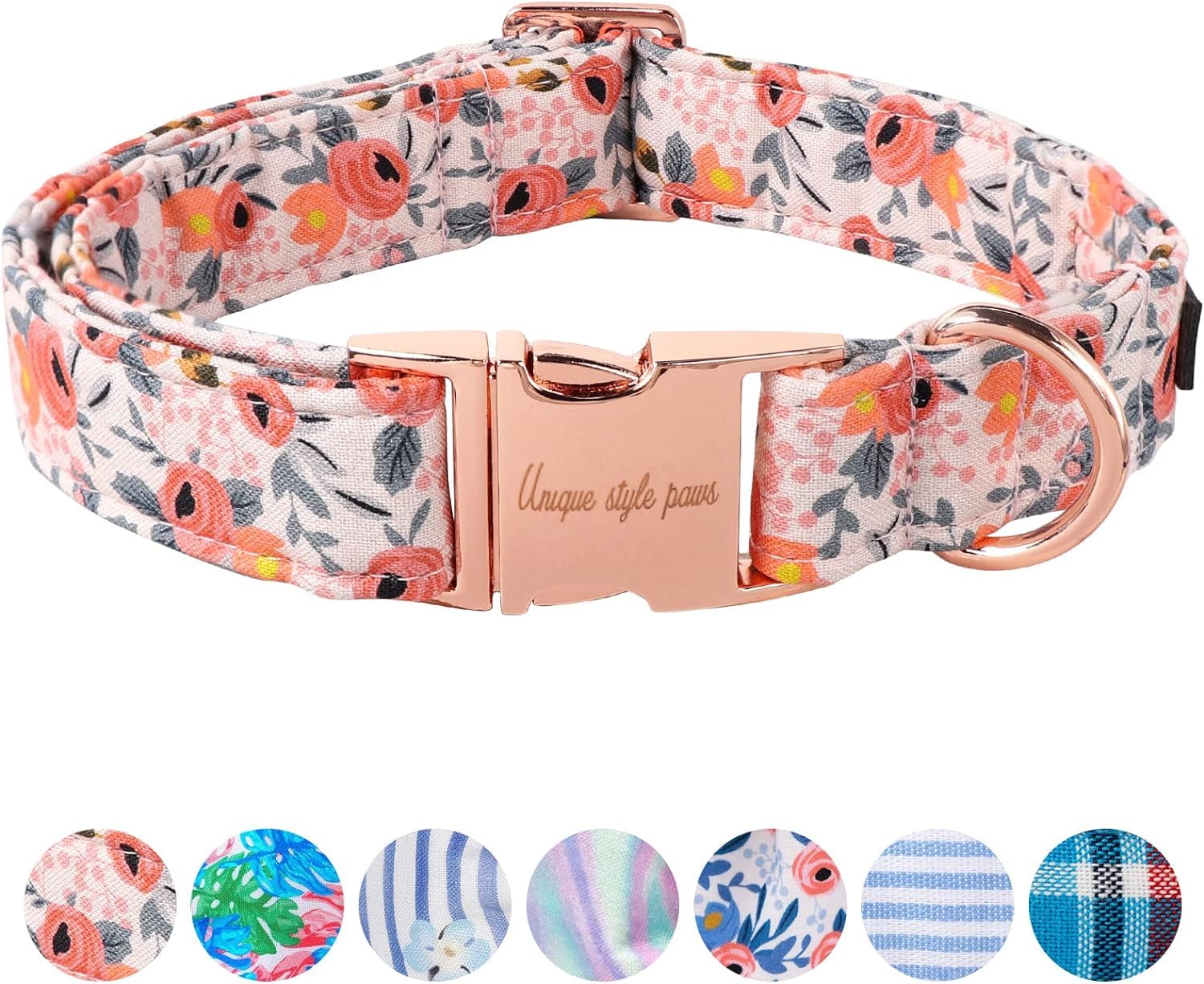 Unique style paws Pink Rose Dog Collar Puppy Collars Harnesses & Leads For Dogs Uk Bow Tie Soft Adjustable Cute Flower Comfortable Collars Pet Gift For Small Medium Large Dogs S — image 1