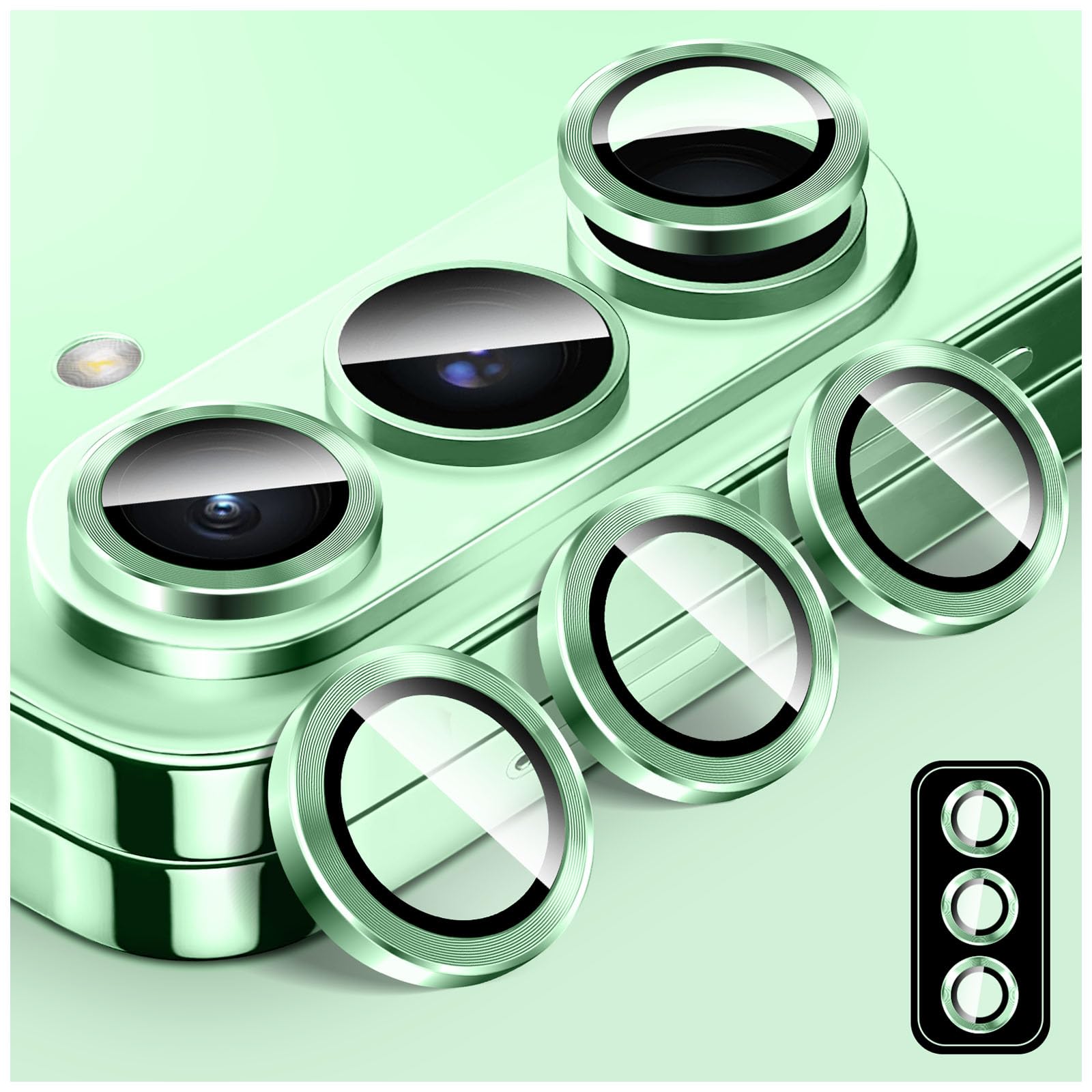 Photo 1 of Kucheed Camera Lens Protector for Samsung Galaxy Z Fold 4, Automatic Alignment Individual Aluminum Alloy Rings, 9H Tempered Glass Camera Cover Screen Protector Film Sticker