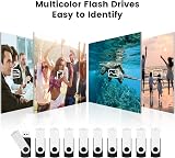 KOOTION 8GB USB Flash Drive 10 Pack Swivel Capless USB 2.0 Black view 6