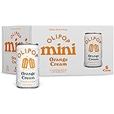 OLIPOP Minis Prebiotic Soda Pop, Orange Cream, Pantry Pack Packed with Prebiotics, Fiber, and Botanicals, Gluten Free, Vegan,