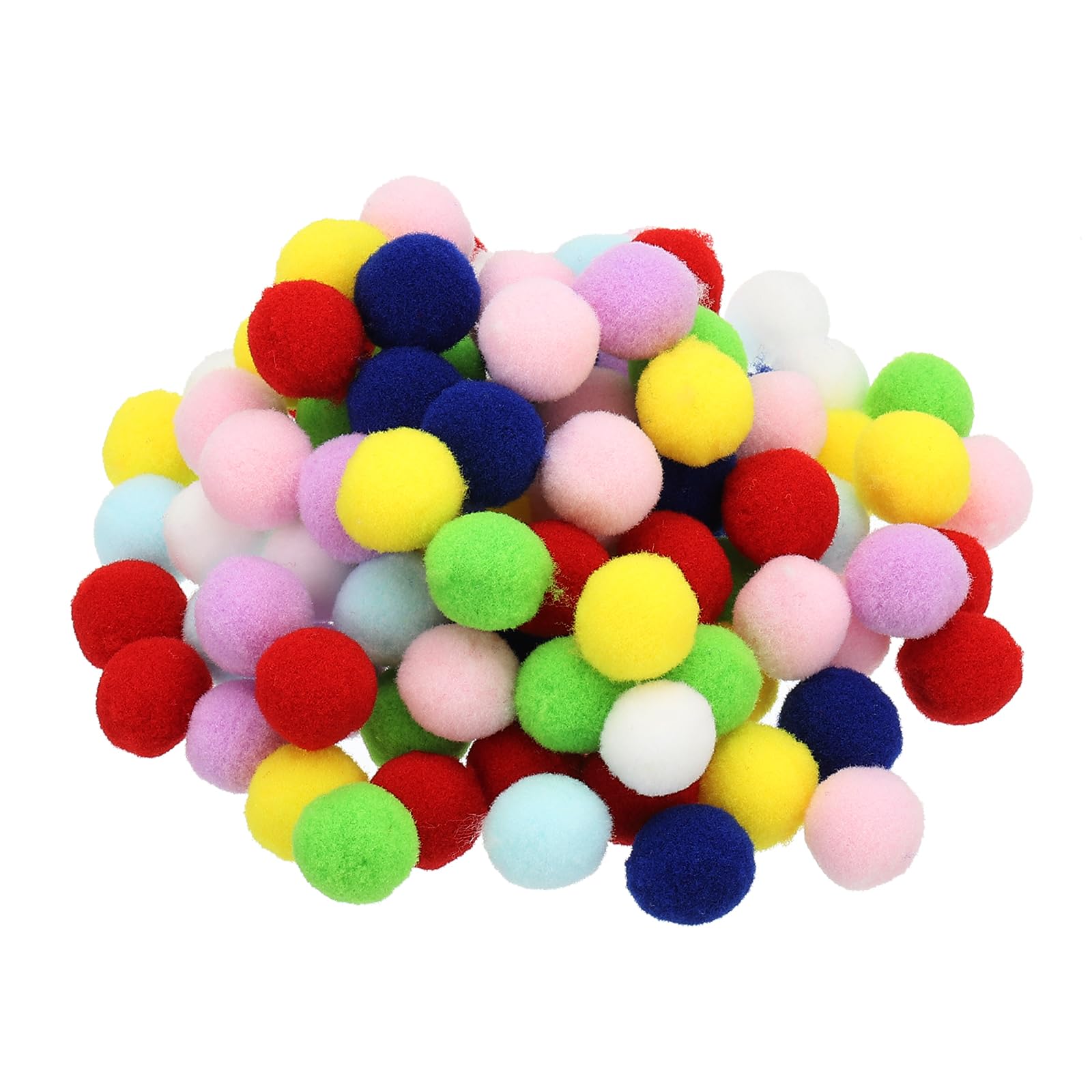PATIKIL 0.8inch Pom Poms for Crafts, 200Pcs High Elastic Fuzzy Pastel Pom Pom Balls for Art Supplies DIY Creative Craft Material Handicraft Decorations, Multicolored