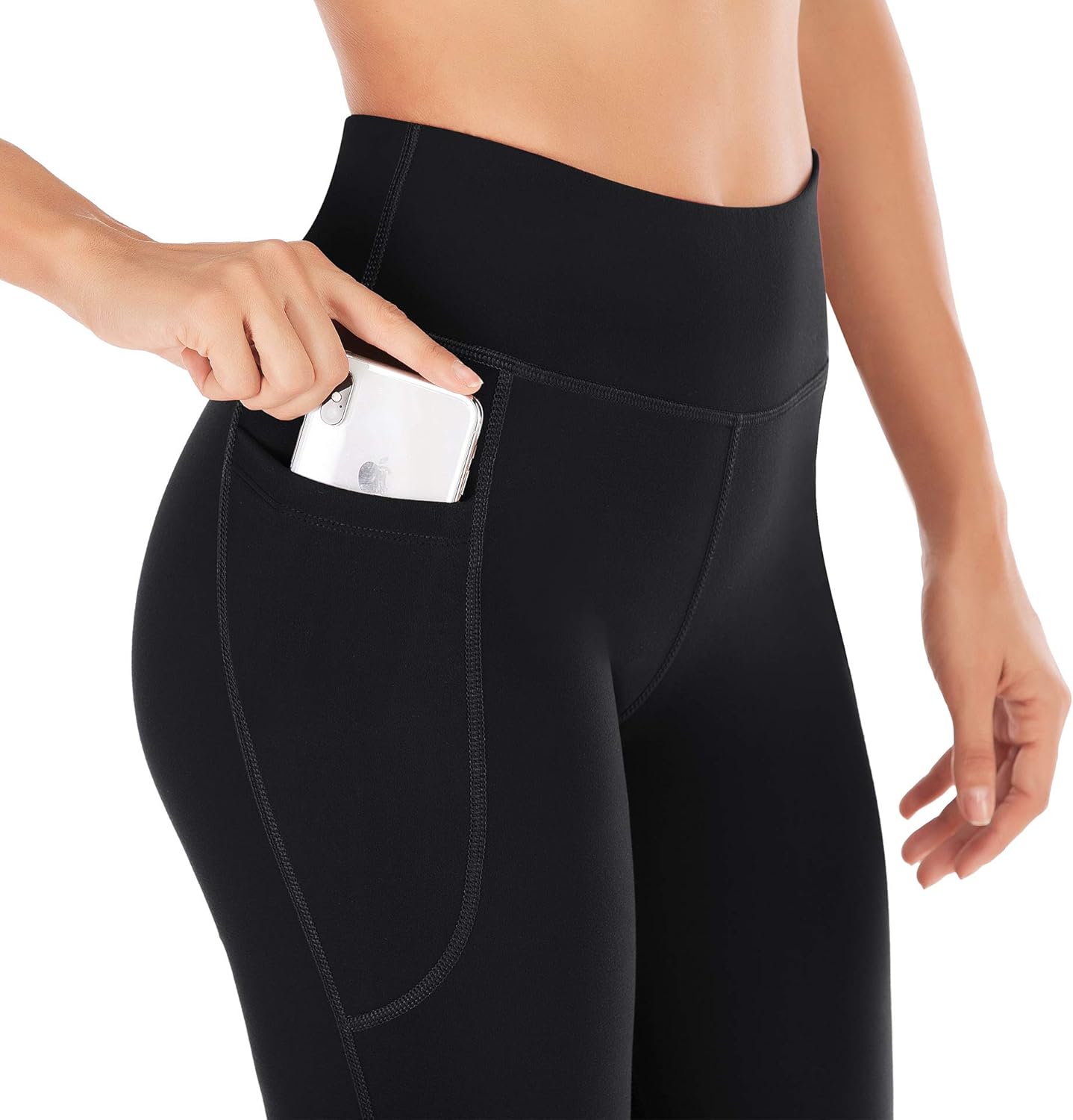 Heathyoga Bootcut Yoga Pants for Women with Pockets High Waisted Workout Pants for Women Bootleg Work Pants Dress Pants: Clothing