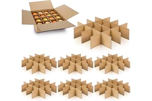 Feifeiya 8 Set Moving Box Divider Kits 13 x 13 x 3 Inch Shipping Cardboard Packing Dividers for Fruit Separation Glass Inserts Moving Kitchen Glassware Dish Packing Supplies(Box Not Included)