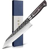 kanngou 8.27 Inch Japanese Kitchen Knife, Commercial Chef Knife | Kiritsuke AUS-8 Steel, For Restaurant or Home Use, Full Tang Pakkawood Handle, Gift Box