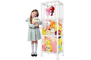 HOMEWIS Stuffed Animal Zoo Storage, Stuffed Animals Holder Extra Large Capacity Kids Toy Organizer Plush Storage Creative Display Shelf for Nursery Playroom Bedroom Kid Room