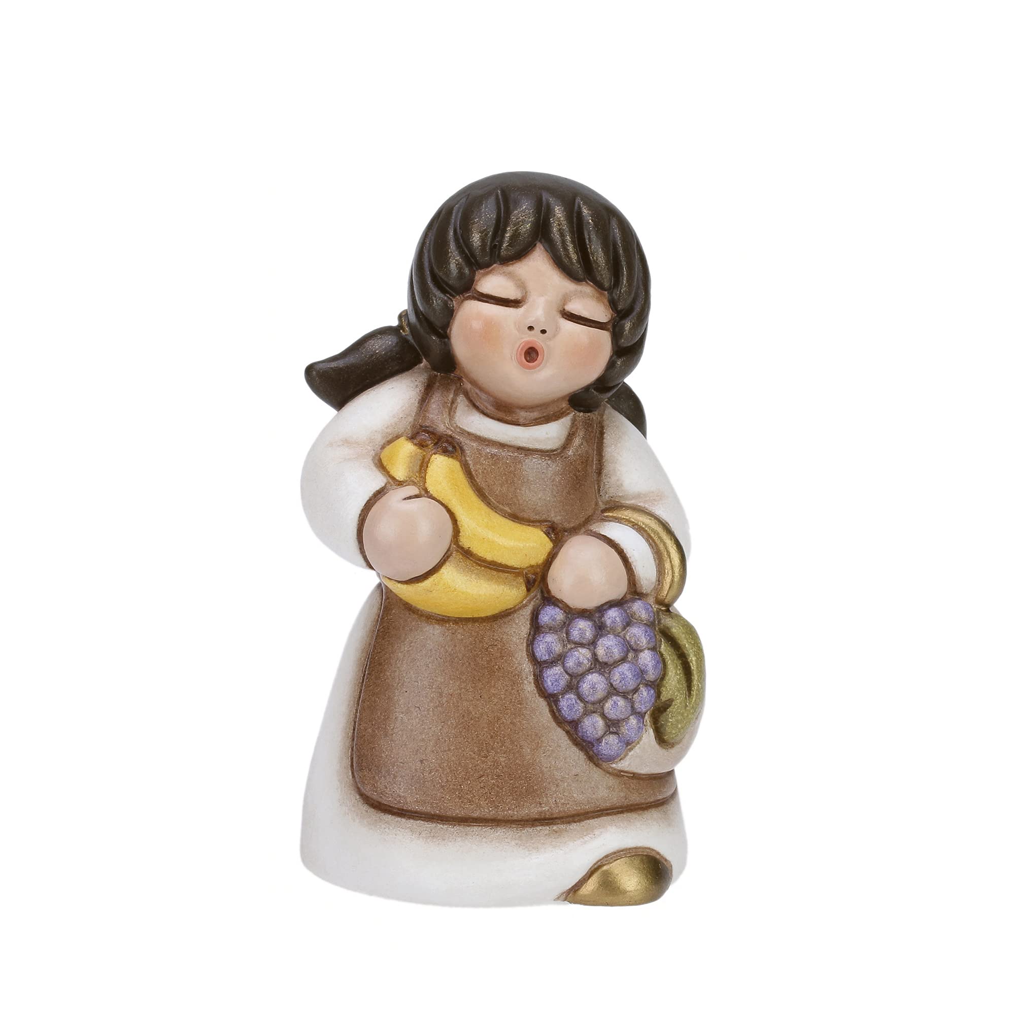 THUN® - Woman with Fruit - White Version - Classic Nativity Figurines - Ceramic - I Classics