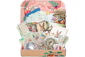 Grabie Easter Scrapbook Box, Complete Scrapbooking Kit with Full-Size Stickers and Paper, Ideal for Albums, Card Making, DIY Projects, and More