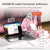 MUNBYN Bluetooth Label Printer 4x6 Thermal Desktop 941B Pink for Shipping view 4